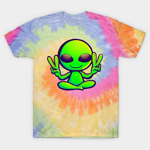 Peace Alien T-Shirt by ARTWORKandBEYOND